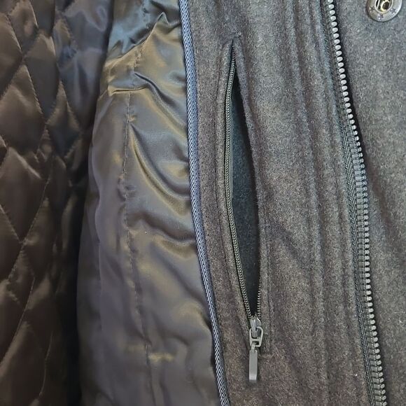 Dockers Wool Military Style Jacket Men's Medium Olive Green Winter Chore Utility - Picture 12 of 16